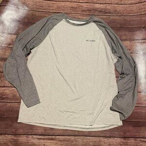 Men’s Columbia Gray Raglan Shirt XL Athletic